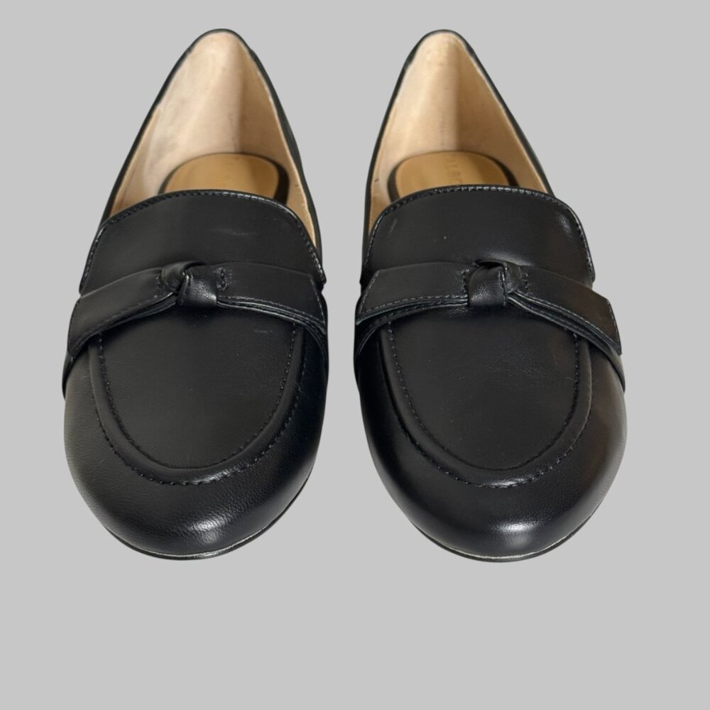 NWT Talbots Loafers Ryan Bow sz 11 Black Flat Heel - Picture 12 of 12